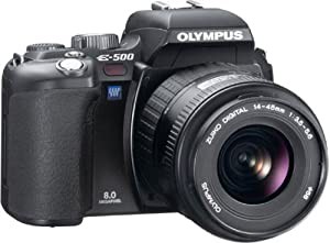 OLYMPUS デジタル一眼レフカメラ E-500 ブラック レンズセット(中古品)