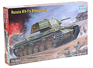 トランペッター 1/35 KV-1重戦車エクラナミ プラモデル(中古品)