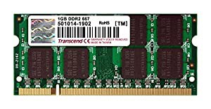 Transcend ノートPC用 PC2-5300(DDR2-667) 1GB 200pin SO-DIMM TS128MSQ64V6J(中古品)