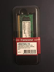 Transcend 1GB JETRAM 200pin DDR2 667 SO-DIMM ノートブック用 JM667QSJ-1G(中古品)