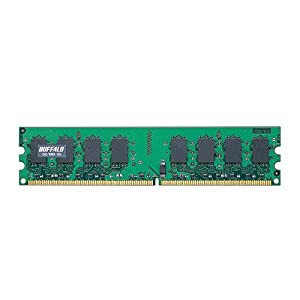 BUFFALO DDR2 SDRAM 800MHz(PC2-6400) 240pin DIMM 2GB D2/800-2G(中古品)