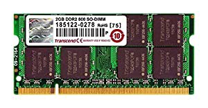Transcend ノートPC用 PC2-6400(DDR2-800) 2GB 200pin SO-DIMM JM800QSU-2G(中古品)