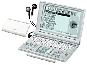 シャープ 音声対応・タイプライターキー配列電子辞書 ノーブルホワイト PW-AT780W(中古品)