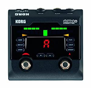 KORG コルグ トゥルー・バイパス仕様 ギター・ベース 2本同時接続可能 ペダル・チューナー pitchblack+ PB-02(中古品)