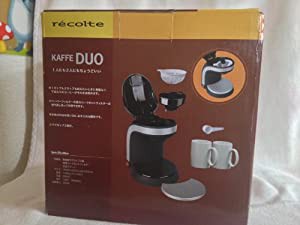 KAFFE DUO 2カップコーヒーメーカー ブラック AC100V KD-1(B)(中古品)