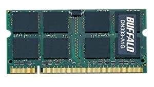 BUFFALO ノートPC用増設メモリ PC2700 (DDR333) 1GB DN333-A1G/E(中古品)