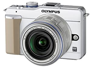 OLYMPUS ミラーレス一眼 PEN E-PL1レンズキット ホワイト E-PL1 LKIT WHT(中古品)