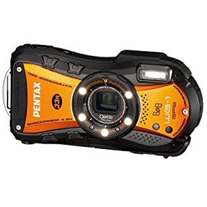 PENTAX 防水デジタルカメラ Optio WG-1 GPS シャイニーオレンジ 約1400万画素 10m防水 OPTIOWG-1GPSOR(中古品)