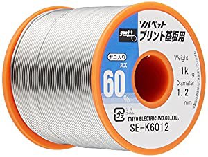 goot(グット) 鉛入りはんだ Φ1.2mm スズ60%/鉛40% 1kgリール巻 ヤニ入り SE-K6012 日本製(中古品)