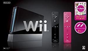 Wii本体(クロ) Wiiリモコンプラス2個、Wiiパーティ同梱 【メーカー生産終了】(中古品)