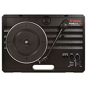 Vestax ポータブルターンテーブル handytrax USB BLACK ブラック USB出力機能/録音ソフト付き スピーカー内蔵(中古品)