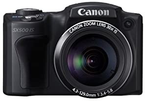 Canon デジタルカメラ PowerShot SX500IS 約1600万画素 光学30倍ズーム ブラック PSSX500IS(中古品)