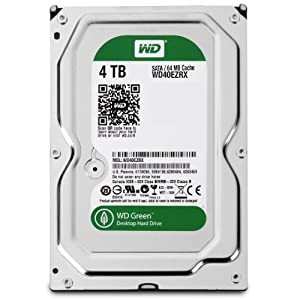 WD 内蔵HDD Green 4TB 3.5inch SATA3.0（SATA 6 Gb/s） 64MB Intellipower 2年保証 WD40EZRX(中古品)