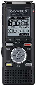 OLYMPUS ICレコーダー VoiceTrek 8GB リニアPCM対応 MicroSD対応 BLK ブラック V-823(中古品)