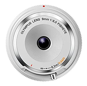 OLYMPUS ミラーレス一眼 9mm f8 フィッシュアイ ボディキャップレンズ ホワイト BCL-0980 WHT(中古品)