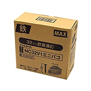 マックス(MAX) 山形巻きワイヤ連結鉄釘 10巻入 NC32V1ミニハコ(中古品)