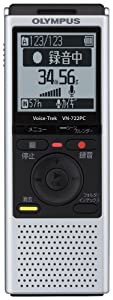 OLYMPUS ICレコーダー Voice-Trek VN-722PC シルバー 4GB+micro SDカードスロット VN-722PC(中古品)