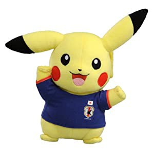 ポケットモンスター サッカー日本代表Withポケモン ピカチュウぬいぐるみ ガッツポーズ(中古品)