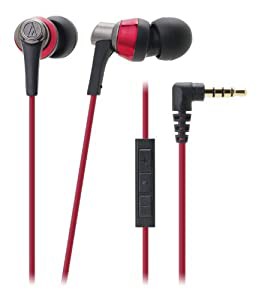 audio-technica CKR Series カナル型イヤホン iPod/iPhone/iPad専用 レッド ATH-CKR3i RD(中古品)