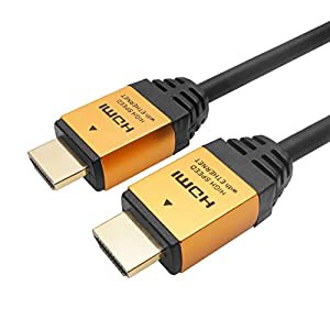 ホーリック プレミアムハイスピードHDMIケーブル 3m 18Gbps 4K/60p HDR HDMI 2.0規格 ゴールド HDM30-013GD(中古品)