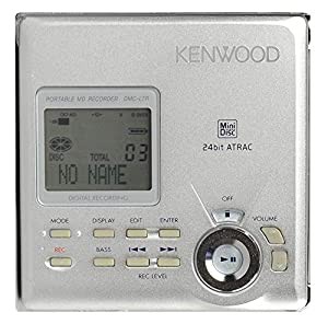 KENWOOD　ケンウッド　JVC　DMC-L7R-S （シルバー）　ポータブルMDレコーダー　MDLP非対応　（MD録音再生兼用機）(中古品)