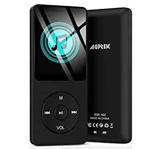 AGPtEK A02 音楽再生なら最大70時間のロスレスサウンドMP3プレーヤー（容量8GB)(ブラック)(中古品)