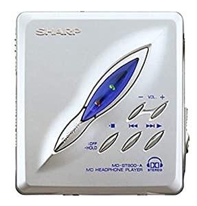 SHARP シャープ MD-ST800 ブルー ポータブルMDプレーヤー MDLP対応 （MD再生専用機/MDウォークマン）(中古品)