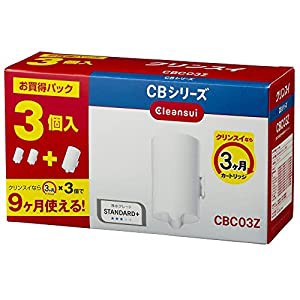 クリンスイ 浄水器 蛇口直結型 カートリッジ計3個入り [交換用カートリッジCBC03Z](中古品)