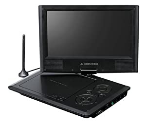 グリーンハウス 9型フルセグTV内蔵 ポータブルDVDプレーヤー(中古品)