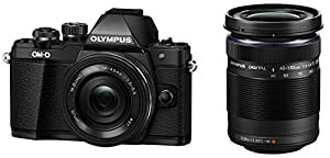 OLYMPUS ミラーレス一眼 OM-D E-M10 MarkII EZダブルズームキット ブラック(中古品)