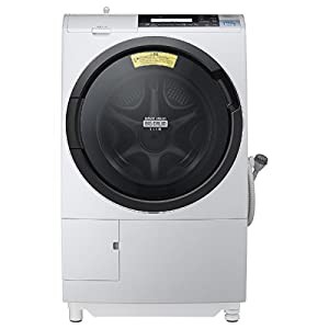 日立 ドラム式洗濯乾燥機 ビッグドラム 左開き 11kg ライトグレー BD-S8800L H(中古品)