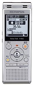 OLYMPUS ICレコーダー VoiceTrek 4GB MicroSD対応 V-842 シルバー V-842 SLV(中古品)