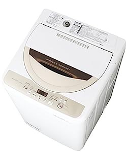 シャープ 全自動洗濯機 4.5Kgタイプ ベージュ ES-GE45R-C(中古品)