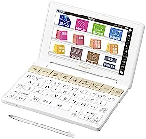 シャープ カラ—電子辞書 Brain 中学生モデル ホワイト系 PW-SJ3-W(中古品)