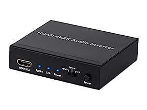Monoprice BlackbirdTM 4Kシリーズ HDMIオーディオインサーター 2.3 x 7 x 9.5 113347(中古品)