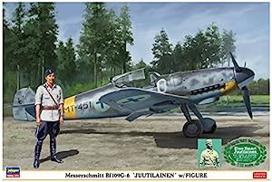 ハセガワ 1/32 メッサーシュミットBf109G-6 ユーティライネン w/フィギュア(中古品)