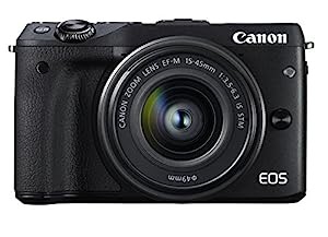 Canon ミラーレス一眼カメラ EOS M3 レンズキット(ブラック) EF-M15-45mm F3.5-6.3 IS STM 付属 EOSM3BK-1545ISSTMLK(中古品)
