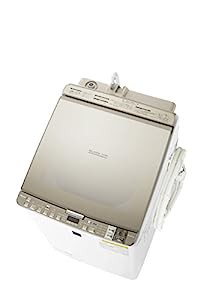 シャープ 洗濯乾燥機 タテ型 プラズマクラスター搭載 8Kg ゴールド ES-GX8A-N(中古品)