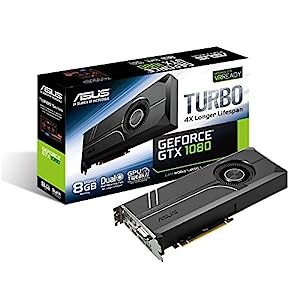 ASUSTek NVIDIA GeForce GTX1080搭載ビデオカード メモリ8GB TURBO-GTX1080-8G(中古品)