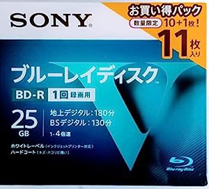 ソニー ブルーレイBD-R4倍速1層 10枚 10BNR1VLPS4(中古品)