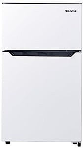 ハイセンス 小型 冷蔵庫 幅48.1cm 93L ホワイト HR-B95A 2ドア 右開き 大容量冷蔵室67L 耐熱天板(中古品)