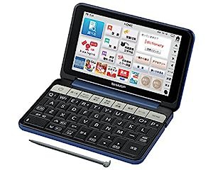 シャープ カラ—電子辞書 Brain 中学生モデル ネイビー系 PW-SJ4-K(中古品)