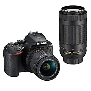 Nikon デジタル一眼レフカメラ D5600 ダブルズームキット ブラック D5600WZBK(中古品)