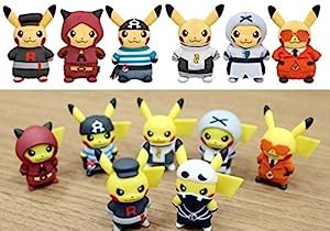 ポケモンセンター 団員ごっこピカチュウ フィギュア 全７種(中古品)