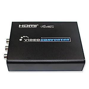 HDMI - 3RCA AV CVBS コンポジット & Sビデオ R/L オーディオ DVD VCR PS2 PS3 Xbox HDTV用(中古品)