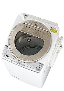 シャープ タテ型洗濯乾燥機 8kgタイプ ゴールド系 ESTX8B-N(中古品)