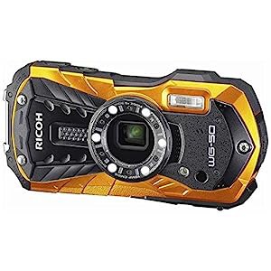 RICOH 防水デジタルカメラ RICOH WG-50 オレンジ 防水14m耐ショック1.6m耐寒-10度 RICOH WG-50 OR 04581(中古品)