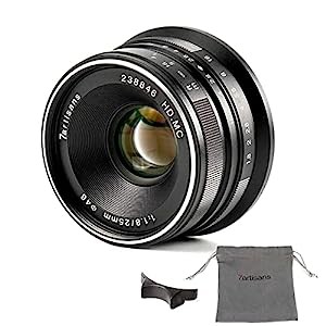 7artisans 25mm F1.8 黒色 マニュアルフォーカスレンズ Panasonic Olympus適用する マイクロM4 / 3マウント(中古品)