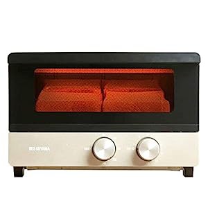 アイリスオーヤマ トースター オーブントースター 4枚焼き 温度調整無段階機能付き シャンパンゴールド POT-412FM-N(中古品)