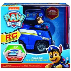 Paw Patrol パウパトロール ラジコンカー ポリスクルーザー チェイス 消防車 マーシャル (青 チェイス ポリスクルーザー) [並行輸入品]